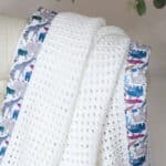 Hollyz personalised Liberty blue print trim cotton baby blanket That s mine