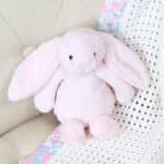Hollyz personalised Liberty pale pink print trim cotton baby blanket Hollyz 5