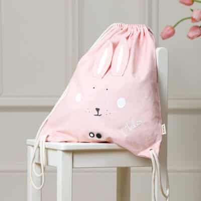 Personalised Trixie Rabbit drawstring bag Backpacks and Rucksacks 2