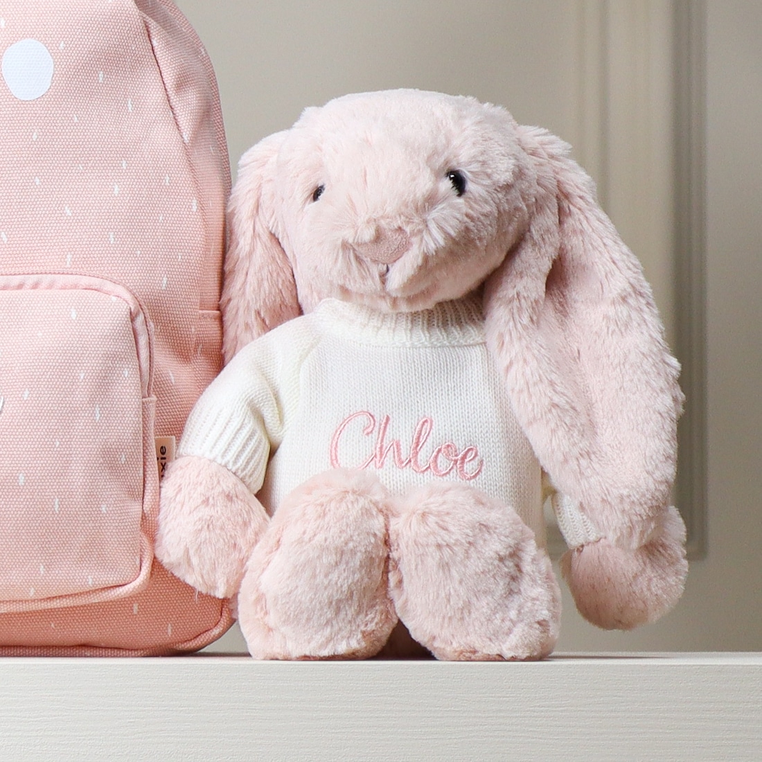Personalised Trixie Rabbit backpack