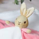 Flopsy bunny personalised pink baby comfort blanket Comforters and Soothers 6