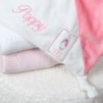 Flopsy bunny personalised pink baby comfort blanket Comforters and Soothers 7