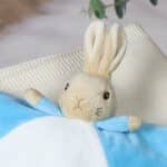 Peter rabbit personalised blue baby comfort blanket Characters 6