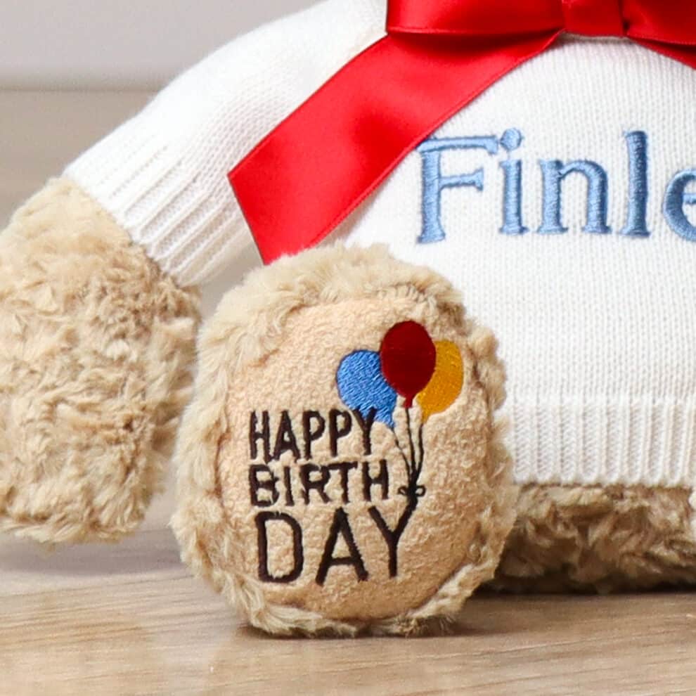 Personalised Steiff Jimmy happy birthday teddy bear | That's mine