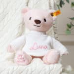Personalised My First Steiff cuddly friends teddy bear pink soft toy Baby Shower Gifts 3