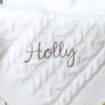 Hollyz personalised baby’s first Christmas luxury pure cashmere cream baby blanket Christmas Gifts 6