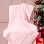 Hollyz personalised baby’s first Christmas luxury pure cashmere pink baby blanket Christmas Gifts 3