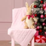 Hollyz personalised baby’s first Christmas luxury pure cashmere pink baby blanket Christmas Gifts 4