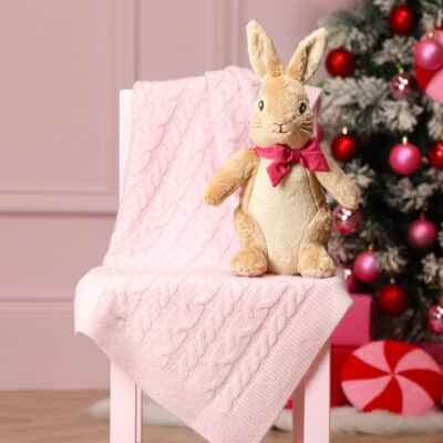 Hollyz personalised baby’s first Christmas luxury pure cashmere pink baby blanket Christmas Gifts 2