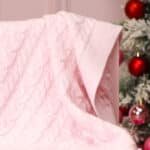 Hollyz personalised baby’s first Christmas luxury pure cashmere pink baby blanket Christmas Gifts 5