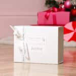 Hollyz personalised baby’s first Christmas luxury pure cashmere pink baby blanket Christmas Gifts 9
