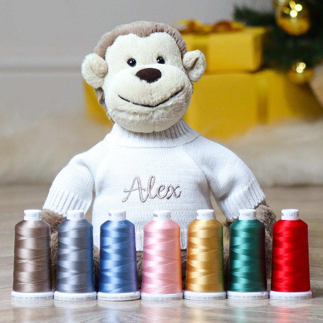 Personalised monkey teddy sales
