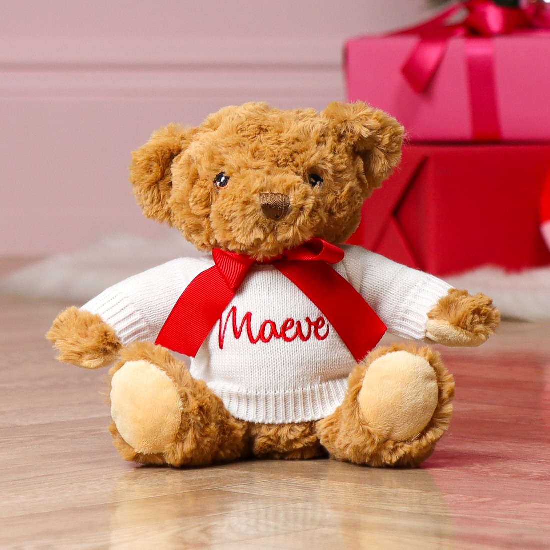 keel teddy bear personalised with red bow