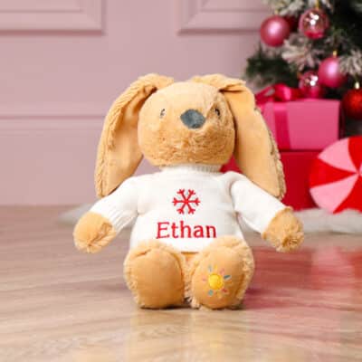 Personalised Max & Boo large Christmas Snowflake bunny soft toy Christmas Gifts 2