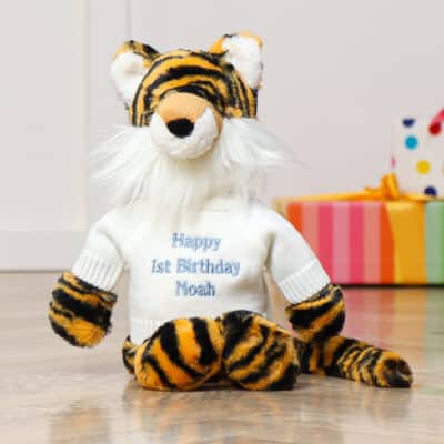 Personalised Jellycat bashful tiger soft toy Christmas Gifts