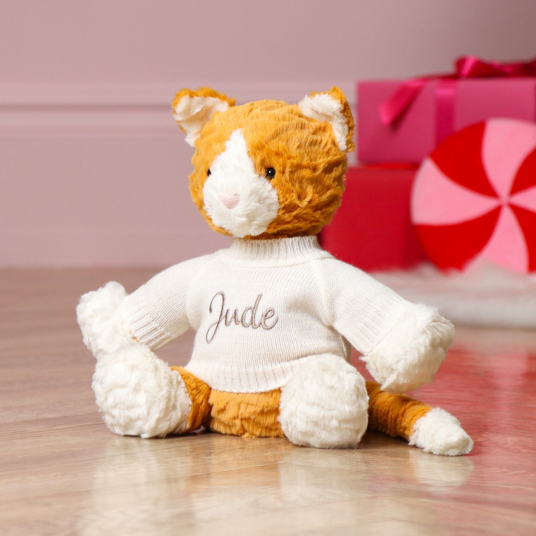 Orange cat stuffed animal shop