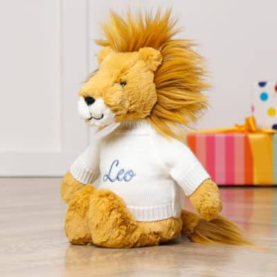 Personalised Jellycat bashful lion soft toy Birthday Gifts