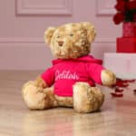 Valentines personalised Keeleco recycled large Dougie bear with hoodie Valentine's Day Gifts 4