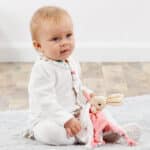 Flopsy bunny personalised pink baby comfort blanket Comforters and Soothers 4