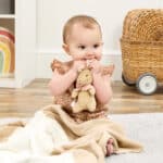 Personalised Flopsy Bunny signature knitted blanket and soft toy gift set Birthday Gifts 6