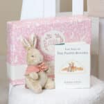 Personalised Flopsy Bunny signature knitted blanket and soft toy gift set Birthday Gifts 10