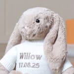 Personalised Jellycat beige bashful bunny soft toy Baby Shower Gifts 5