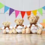 Personalised Keeleco recycled Dougie bear soft toy in three sizes Christmas Gifts 3