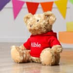 Personalised Keeleco recycled large Dougie bear with hoodie Birthday Gifts 6