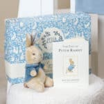 Personalised Peter Rabbit signature knitted blanket and soft toy gift set Birthday Gifts 9