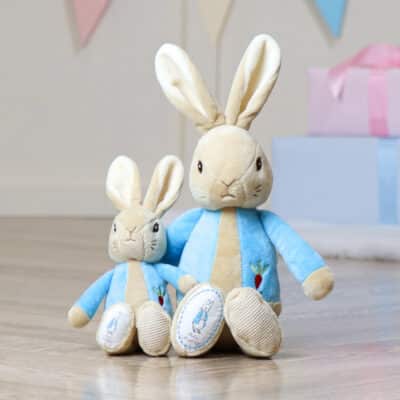 Peter Rabbit small soft toy rattle or large soft toy Birthday Gifts