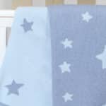 Ziggle personalised blue stars cotton knitted baby blanket Birthday Gifts 6