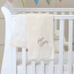 Ziggle personalised cream stars cotton knitted baby blanket Christmas Gifts 3