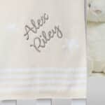 Ziggle personalised cream stars cotton knitted baby blanket Christmas Gifts 5