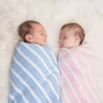 Ziggle personalised pink stripe cotton knitted baby blanket Christmas Gifts 5