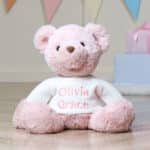 Personalised Aurora Avery Bear Dusty Pink Soft Toy Aurora 3