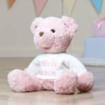 Personalised Aurora Avery Bear Dusty Pink Soft Toy Aurora 5
