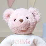 Personalised Aurora Avery Bear Dusty Pink Soft Toy Aurora 6