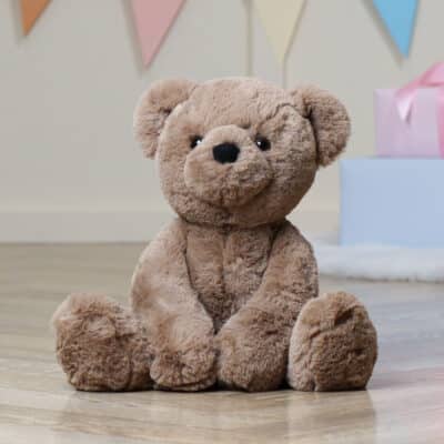 Personalised Aurora Avery Bear Taupe Soft Toy Aurora 2