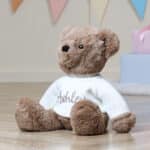 Personalised Aurora Avery Bear Taupe Soft Toy Aurora 5