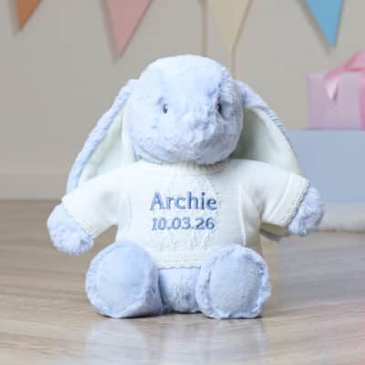 Personalised Aurora Ebba Dewey Rabbit Sky Blue Soft Toy Aurora 2