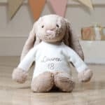 Personalised Jellycat large beige bashful bunny soft toy Birthday Gifts 3
