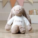 Personalised Jellycat large beige bashful bunny soft toy Birthday Gifts 6