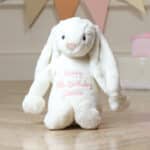 Personalised Jellycat large cream bashful bunny soft toy Baby Shower Gifts 3