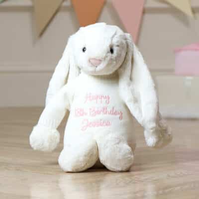 Personalised Jellycat large cream bashful bunny soft toy Baby Shower Gifts