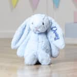 Personalised on ear Jellycat bashful bunny soft toy in a choice of colours Baby Shower Gifts 4