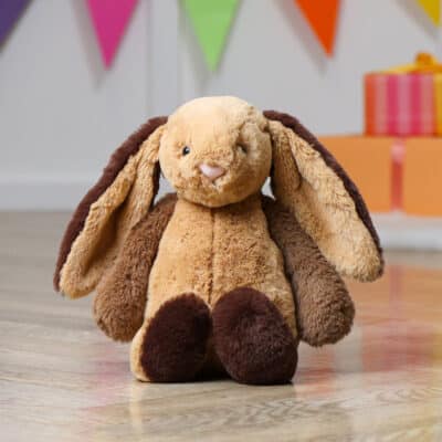 Personalised Jellycat bashful patchwork brown bunny Easter Gifts 2