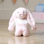 Personalised Jellycat pale pink bashful bunny soft toy Baby Shower Gifts 3