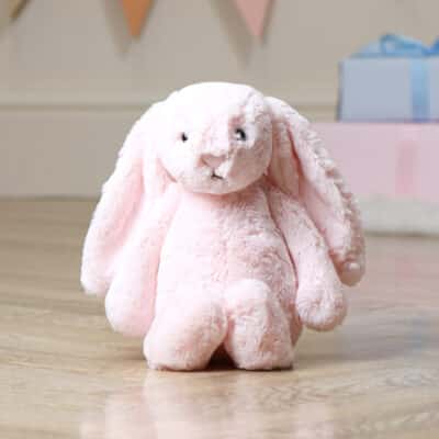 Personalised Jellycat pale pink bashful bunny soft toy Baby Shower Gifts 2