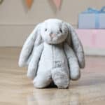 Personalised Jellycat silver bashful bunny soft toy Baby Shower Gifts 4