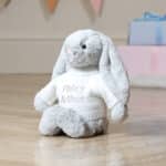 Personalised Jellycat silver bashful bunny soft toy Baby Shower Gifts 5